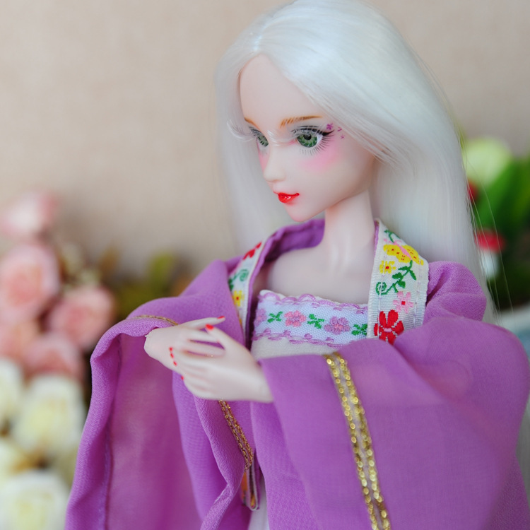 6分心怡娃娃 doll欣妍开眼改妆娃头手绘成品娃礼物柜台摆件芭芘