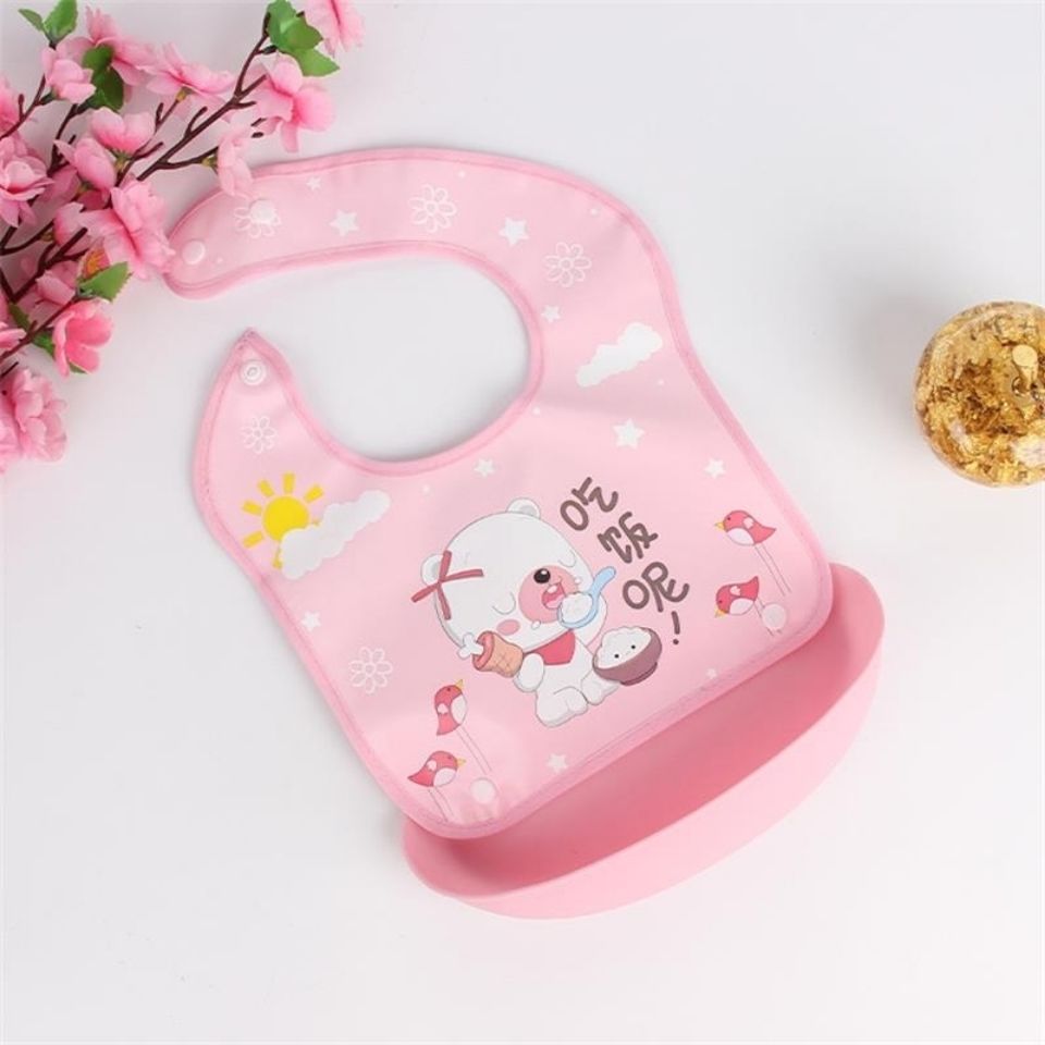 儿童食饭兜口水兜宝宝吃饭兜围嘴防水婴儿吃饭兜幼儿兜  喂饭神器
