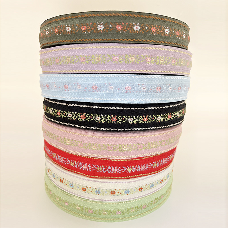 现货2.5CM民族风背包提花织带 涤纶彩色小香风箱包带服装箱包辅料