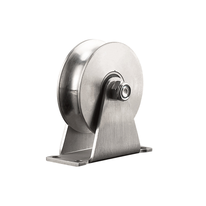 型滑轮不锈钢定滑轮带轴承方管轨道轮平移门导线滑轮配件