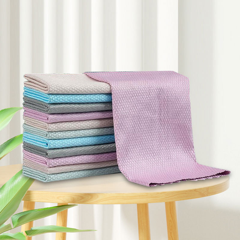 鱼鳞抹布大号加厚厨房不沾油懒人毛巾日本擦玻璃车用无水印不留痕