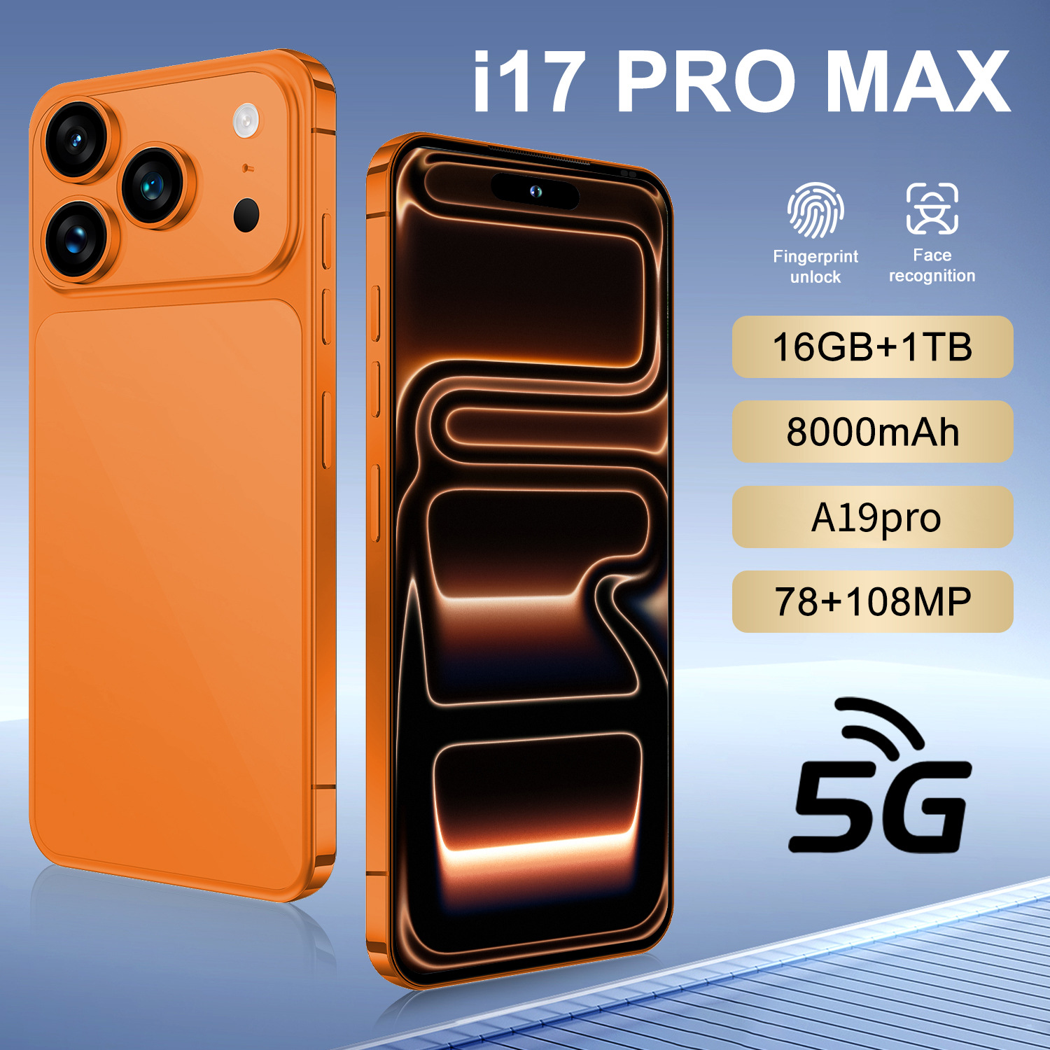 I17promax跨境7.3灵动岛寸安卓4+64G全球通真4G智能手机8核高清屏