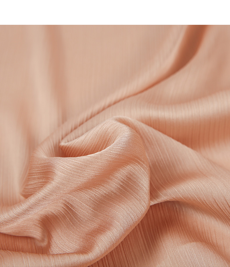 仿真丝缎面雪纺面料 夏季汉服女装连衣裙布料 波纹襦裙涤纶面料