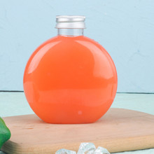 300ML创意扁圆形网红奶茶瓶喜茶同款塑料瓶PET饮料瓶果汁瓶批发