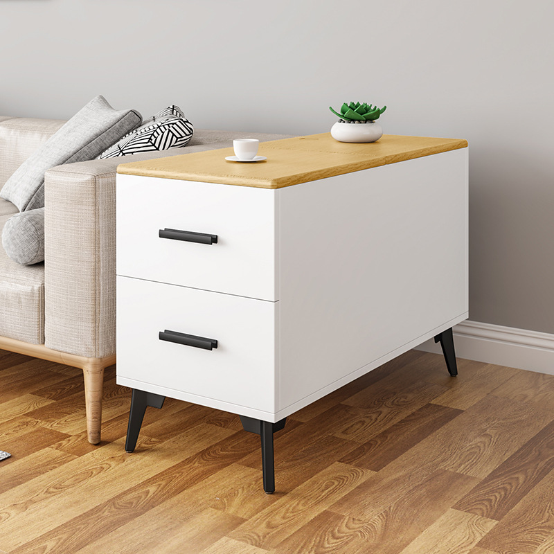 北欧黑胡桃边几沙发边柜侧边柜创意现代客厅简约缝隙角几柜储物柜