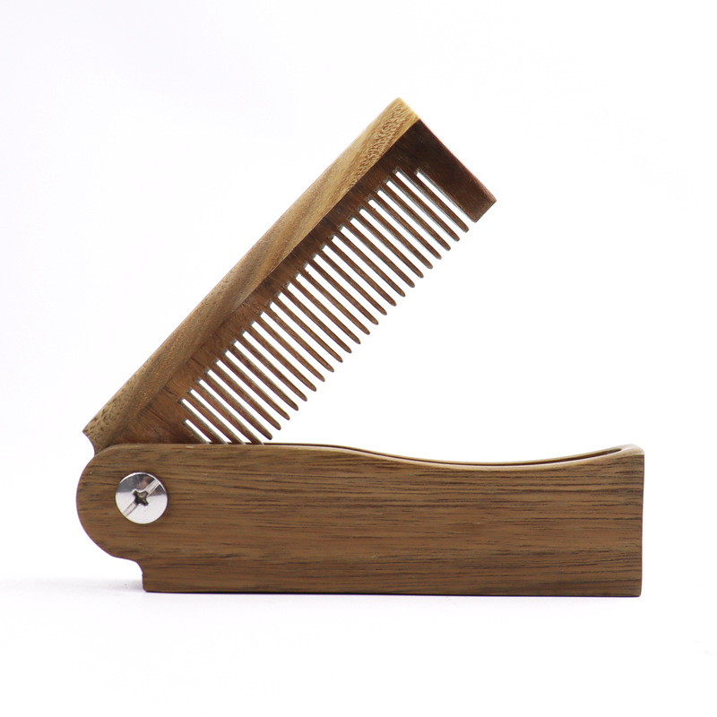 折叠梳子实木梳方便携带一梳两用小巧轻便学生顺发按摩头美发梳子