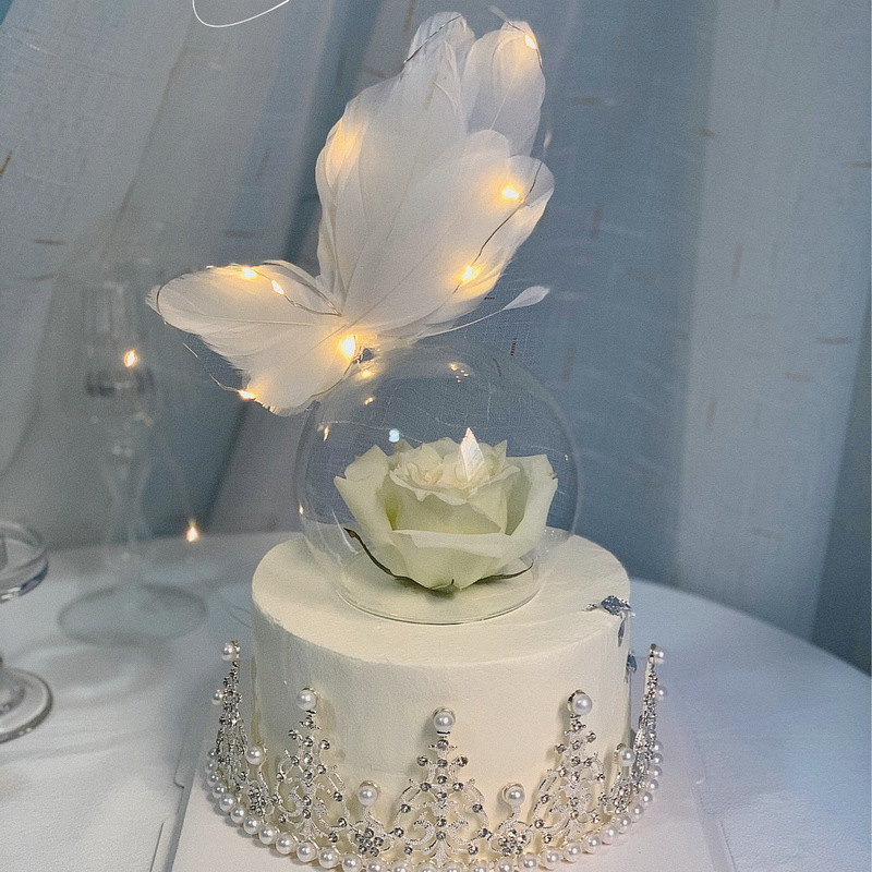 略有个体差异仙气飘飘羽毛蝴蝶蛋糕装饰翅膀我们专业,质量我们保证