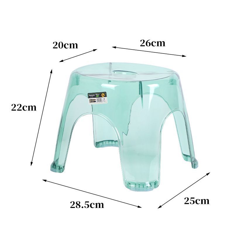 Transparent Stool Household Simple Living Room Foot Pad Low Stool Shoes Changing Bench Thickened Acrylic Plastic Children's Stool