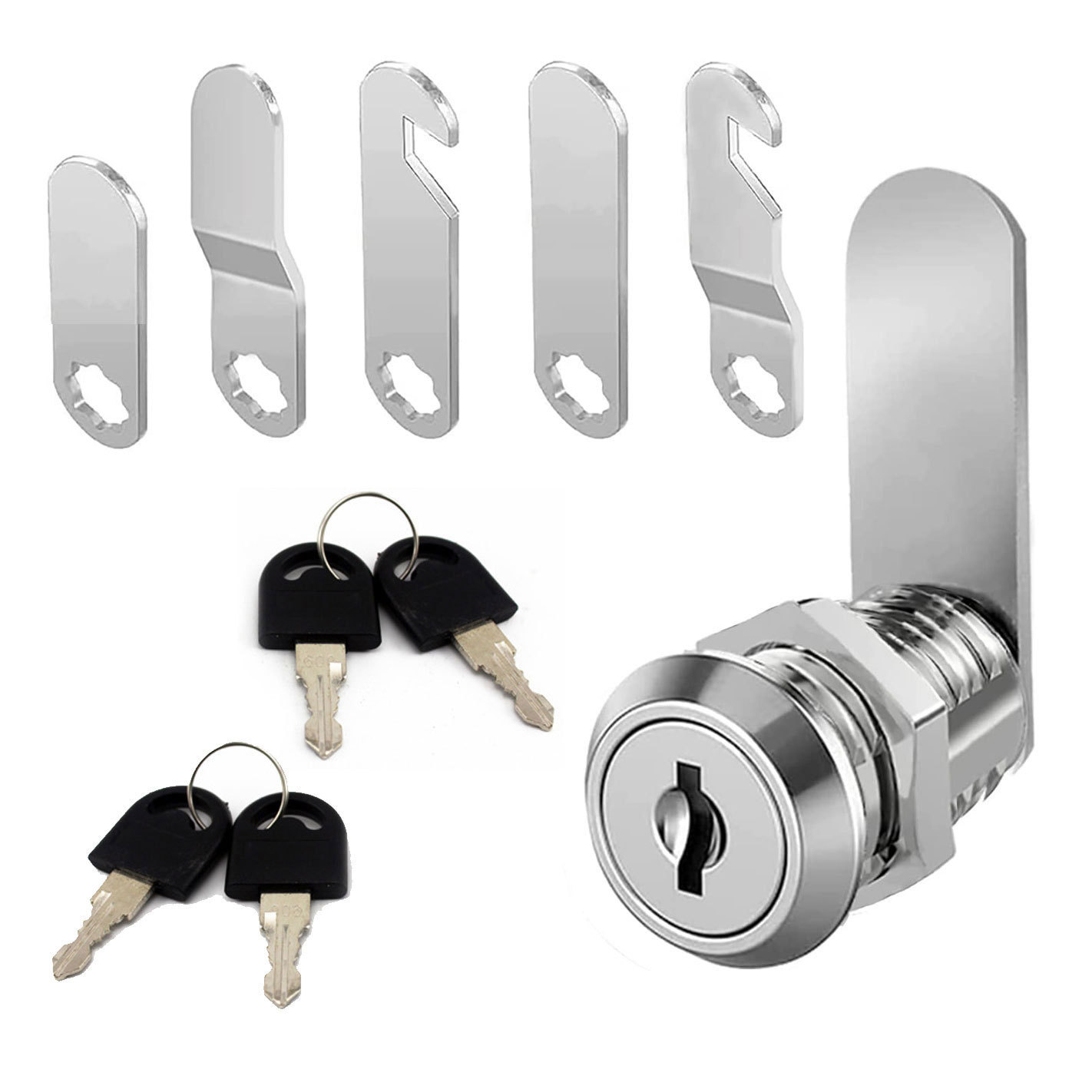 4个钥匙 5个片 C1820 通开转舌锁 RV LOCK 房车锁 信箱锁 衣柜锁