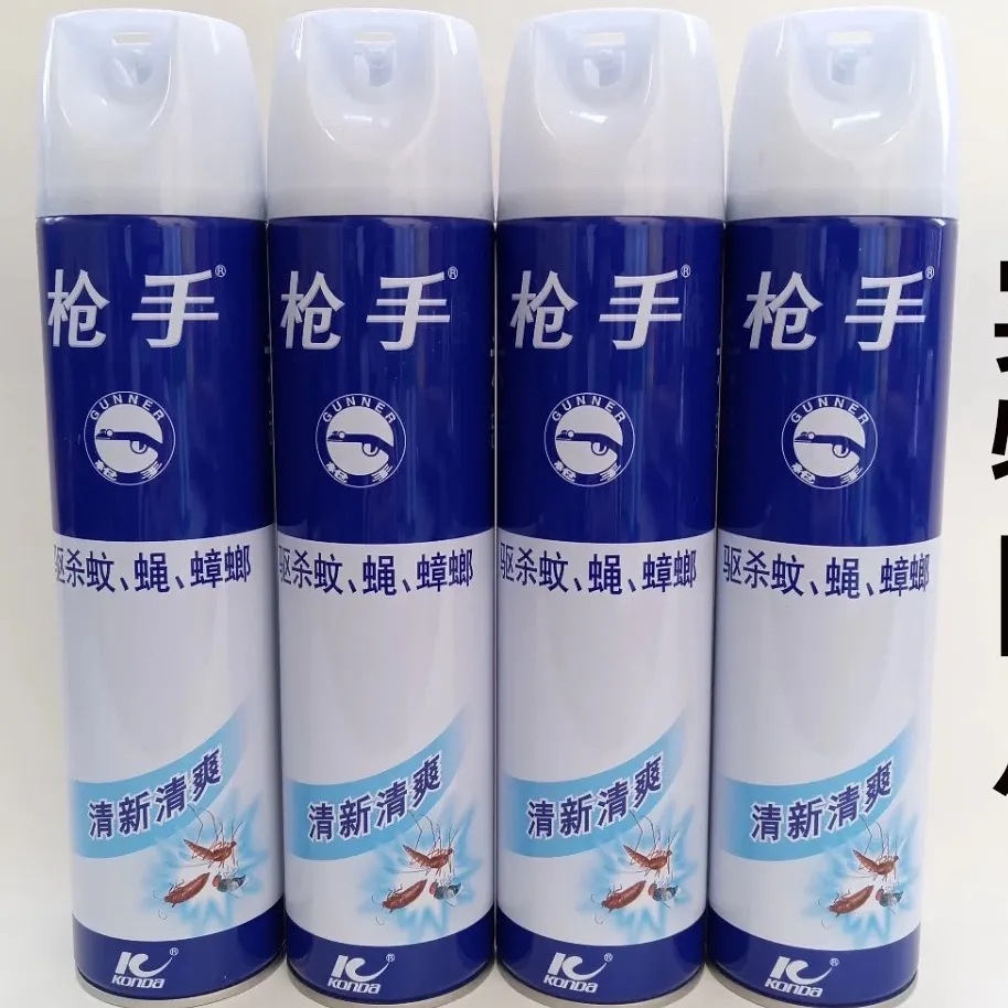 正品枪手600ml无味喷雾剂小骑士清香杀虫剂家用厨房酒店驱杀蚊蝇