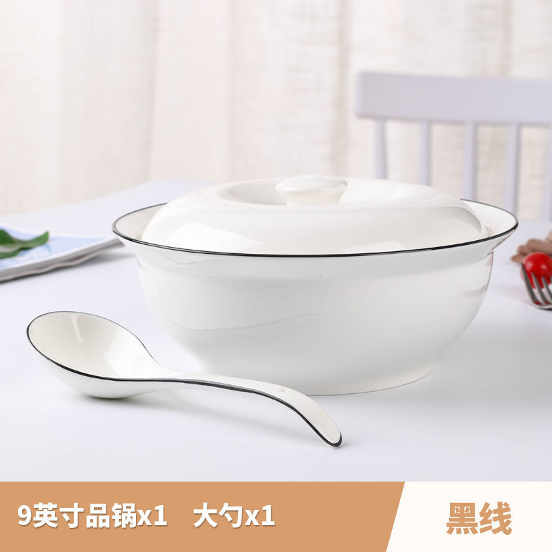 Pots and Pans Stall Wholesale Japanese Dishware Set Household Bowl Jingdezhen Ceramic Tableware Plate Bowl Spoon Chopsticks