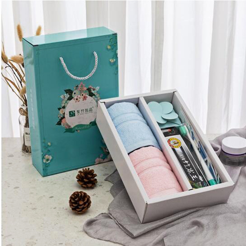 一件代发 聚竹优品 星雨五件套 jzyp-0834 竹纤维毛巾礼盒装