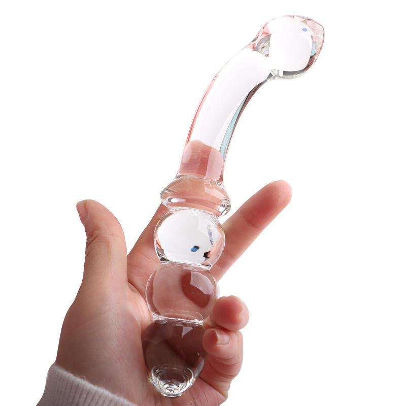 宝塔快乐棒水晶阳具震动棒 玻璃后庭肛塞女用自慰冰火棒成人用品