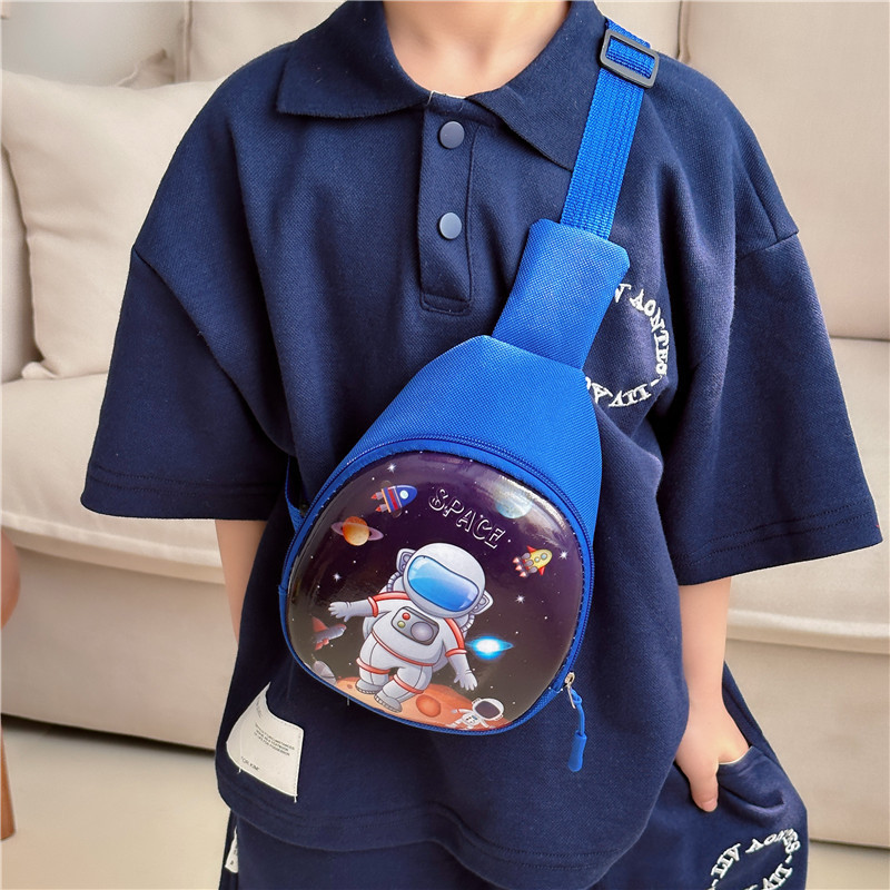 Trendy Cool Lovely Bag Children's Single-Shoulder Bag Fashion Leisure Change Messenger Bag Cartoon Boys and Girls Chest Bag