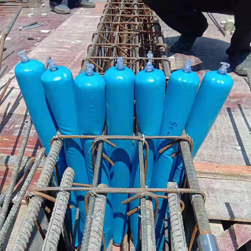 厂家现货混凝土后浇带拦茬气囊梁柱阻隔高低标号砼隔断加厚充气棒