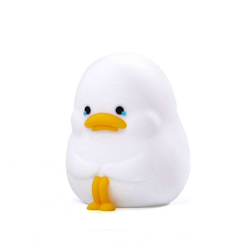 New Creative Emo Duck Silicone Night Lamp Bedroom Bedside Ambience Light Children's Birthday Gifts Night Light Wholesale