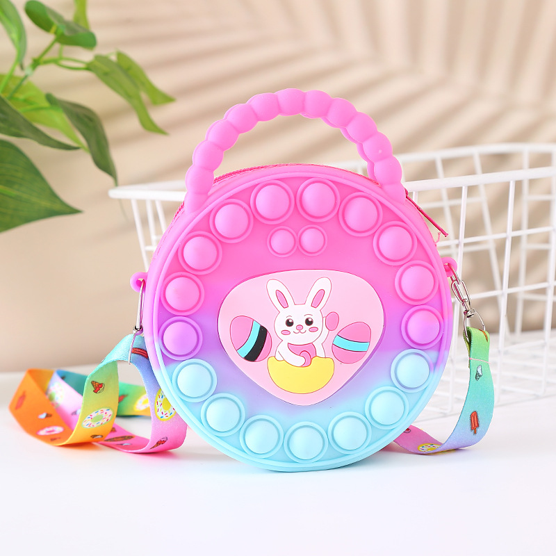 New Rat Killer Pioneer Bag Cartoon Princess Coin Purse Silicone Crossbody Children Decompression Bubble Music Silicone Bag