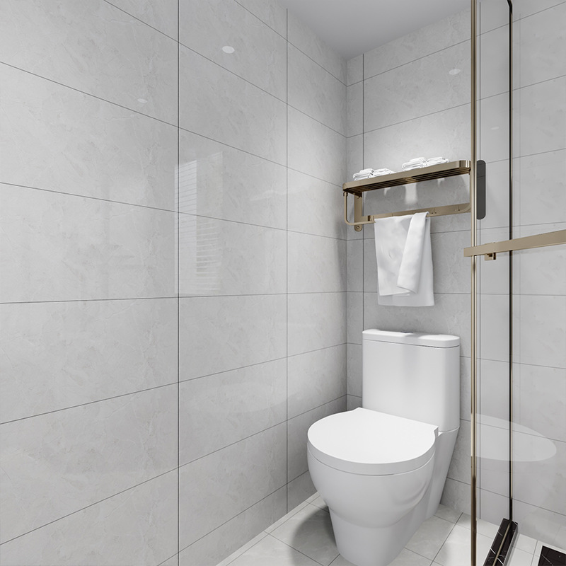 亮光白瓷砖400x800厨房卫生间墙砖灰色瓷片300x600墙面砖厕所浴室