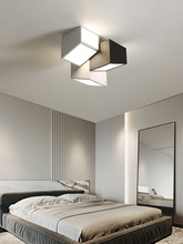 现代极简卧室灯北欧创意个性几何走廊过道吸顶灯黑白客厅无主灯具
