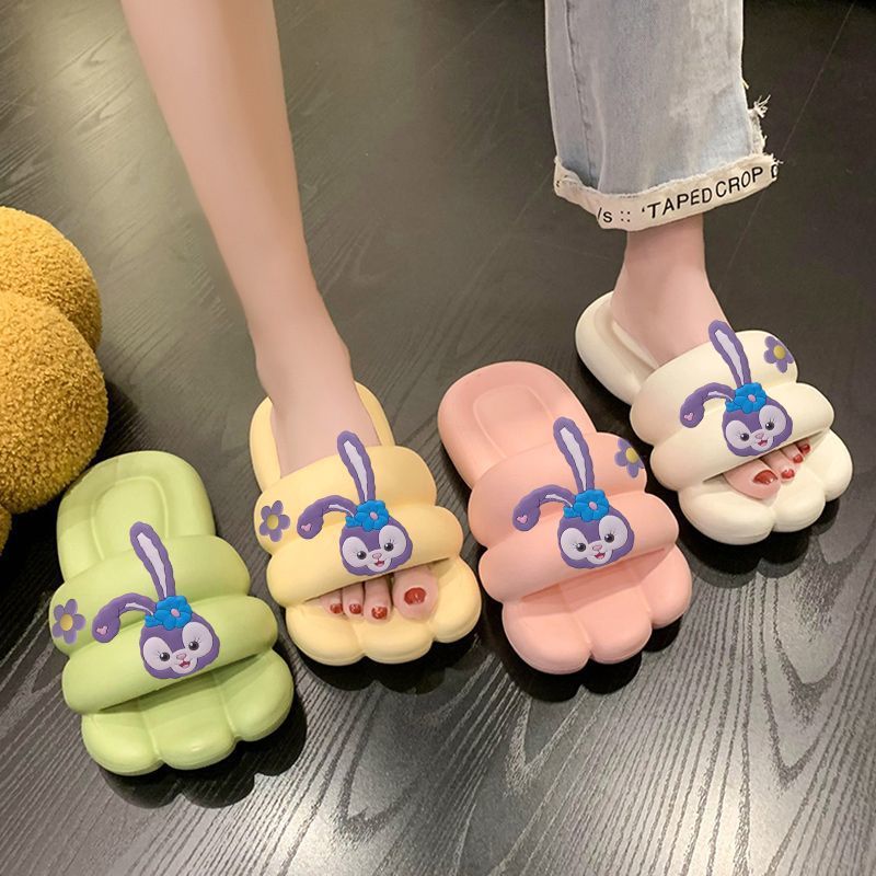 2023 New Summer Slippers Women's Cute Cartoon Student Fashion Outdoor Home Indoor Platform Non-Slip Slippers