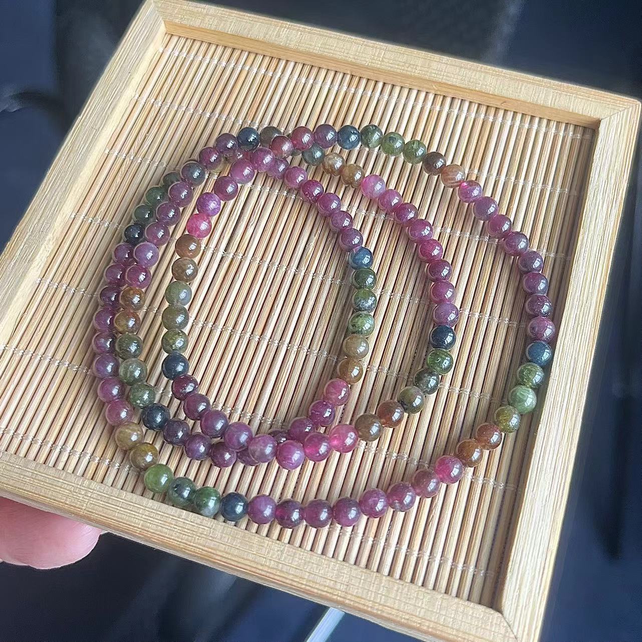 天然彩虹老矿碧玺手串手链叠戴多圈冰淇凌马卡龙产家直销-阿里巴巴