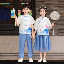 六一儿童表演服装中国风儿童汉服演出服幼儿园毕业合唱表演服班服