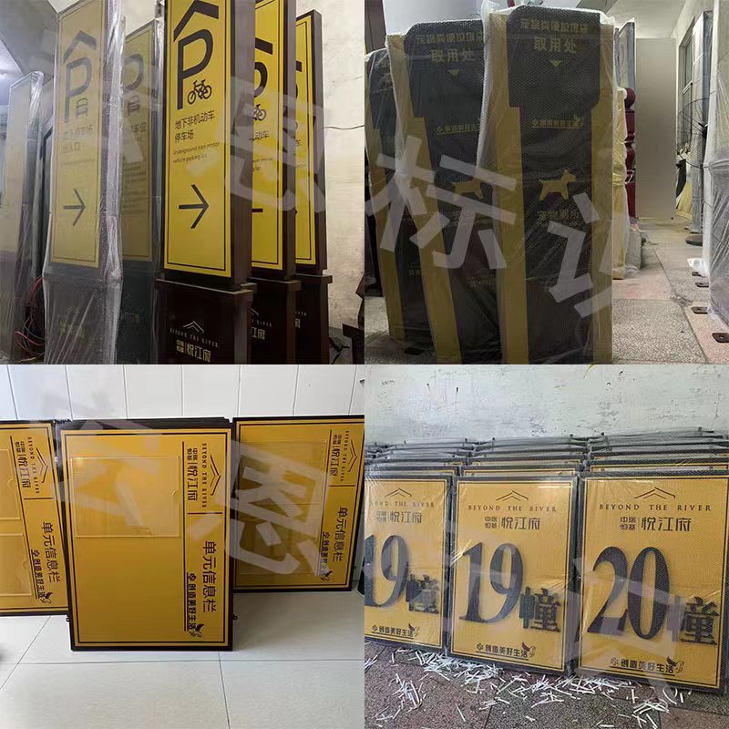 户外广告牌标识牌小区标识牌住宅小区导视牌房地产标识系统立式指