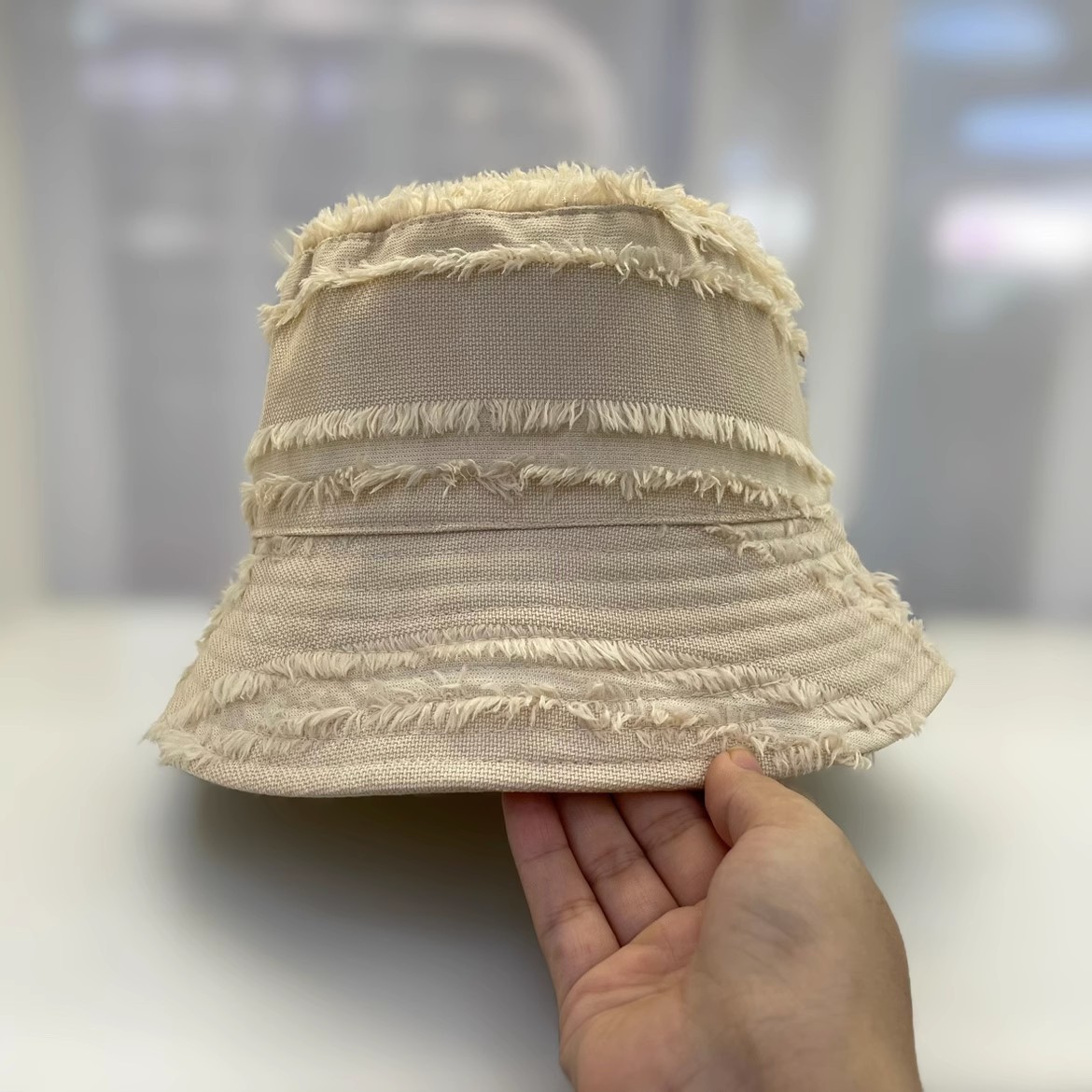 Japanese Style Solid Color Frayed Edge Reversible Fisherman Hat Female Online Influencer Ins All-Match Plain Face Bucket Hat Face-Looking Small Bucket Hat Fashion