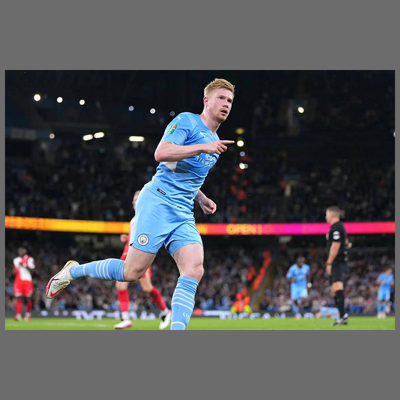 64n德布劳内海报曼城丁丁球星足球装饰画挂图梅西c罗墙贴壁纸 图片