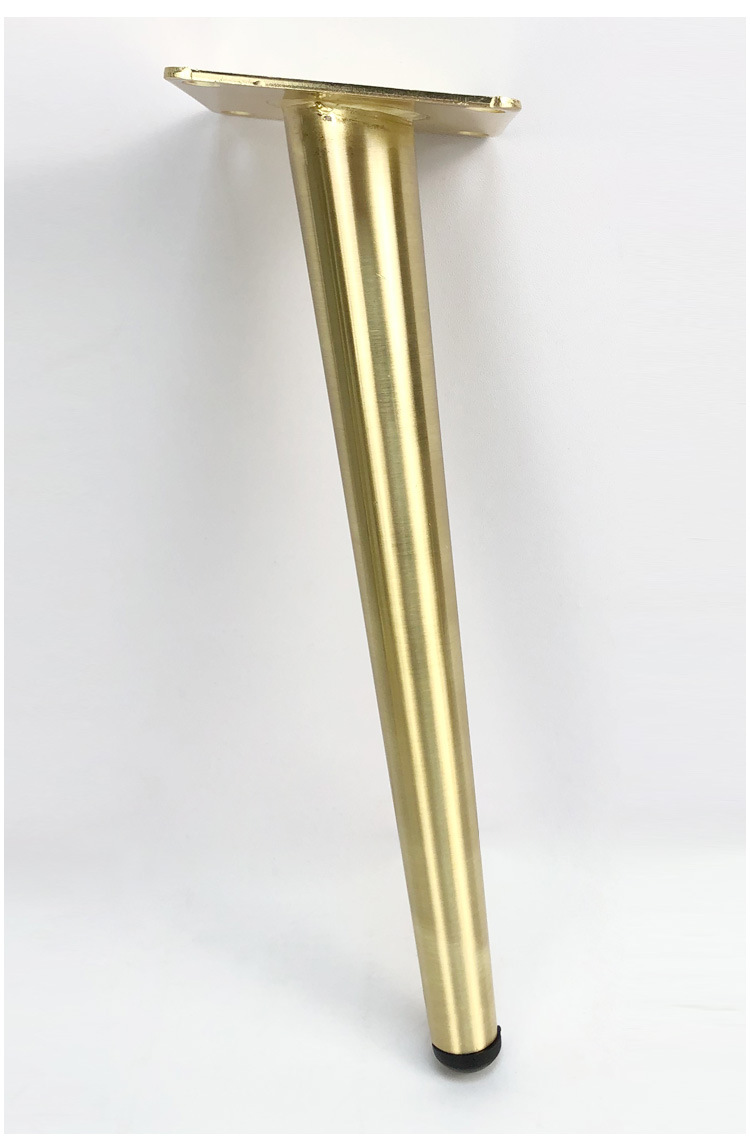 仿金拉丝斜脚家具金属脚拉丝金色沙发脚电视柜脚茶具脚台脚衣柜脚
