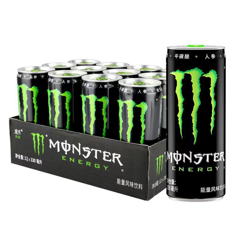 可口可乐coca-cola魔爪黑罐能量风味饮料原味330ml*12罐 新日期