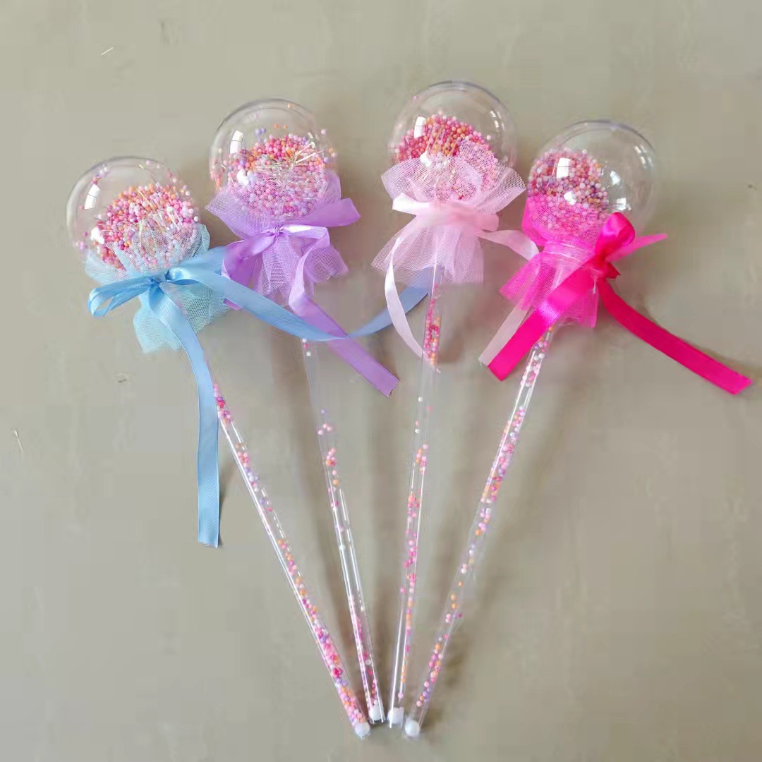 新款定制发光仙女棒 儿童手持星空球魔法棒 摆摊地推礼品玩具批发