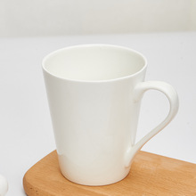 厂家批发纯白高骨瓷杯子陶瓷马克杯牛奶杯节日礼品水杯加logo