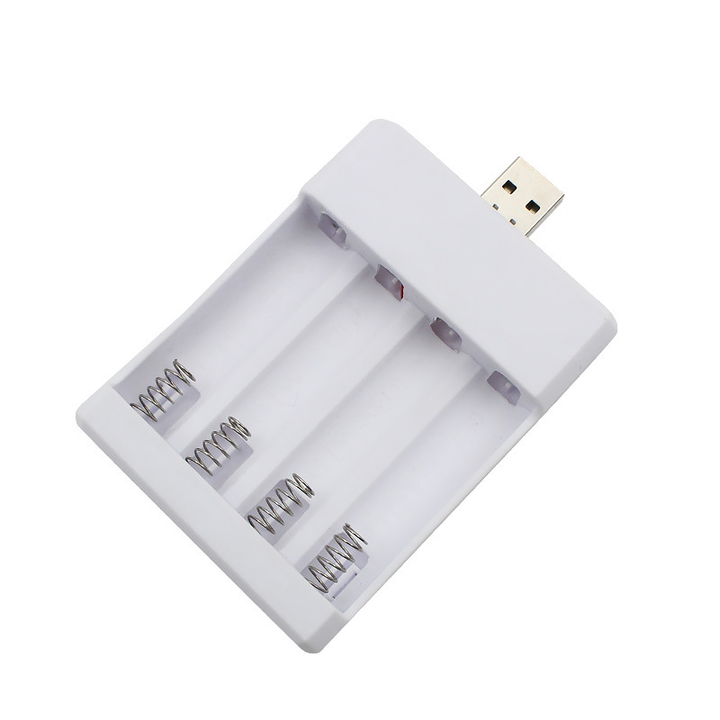 No. 5 No. 7 Battery Charger Usb Four-Slot Nickel-Hydrogen Nickel-Cadmium Battery Charger Source Manufacturer Sample Can Be Customized