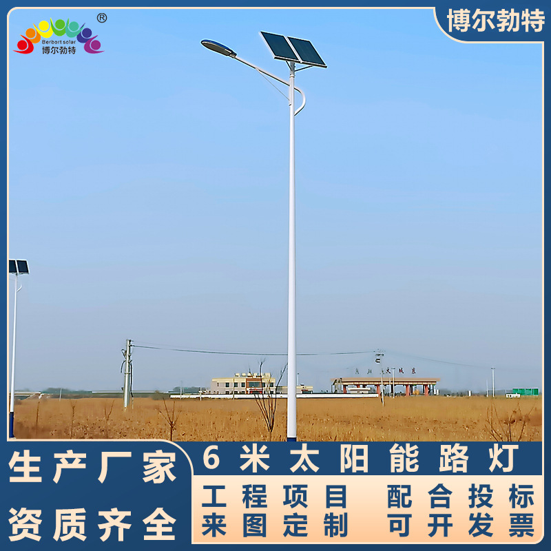 Solar Street Lamp 6 M Rural Revitalization Led Wind and Solar Street Lamp Wholesale Factory Bolbert