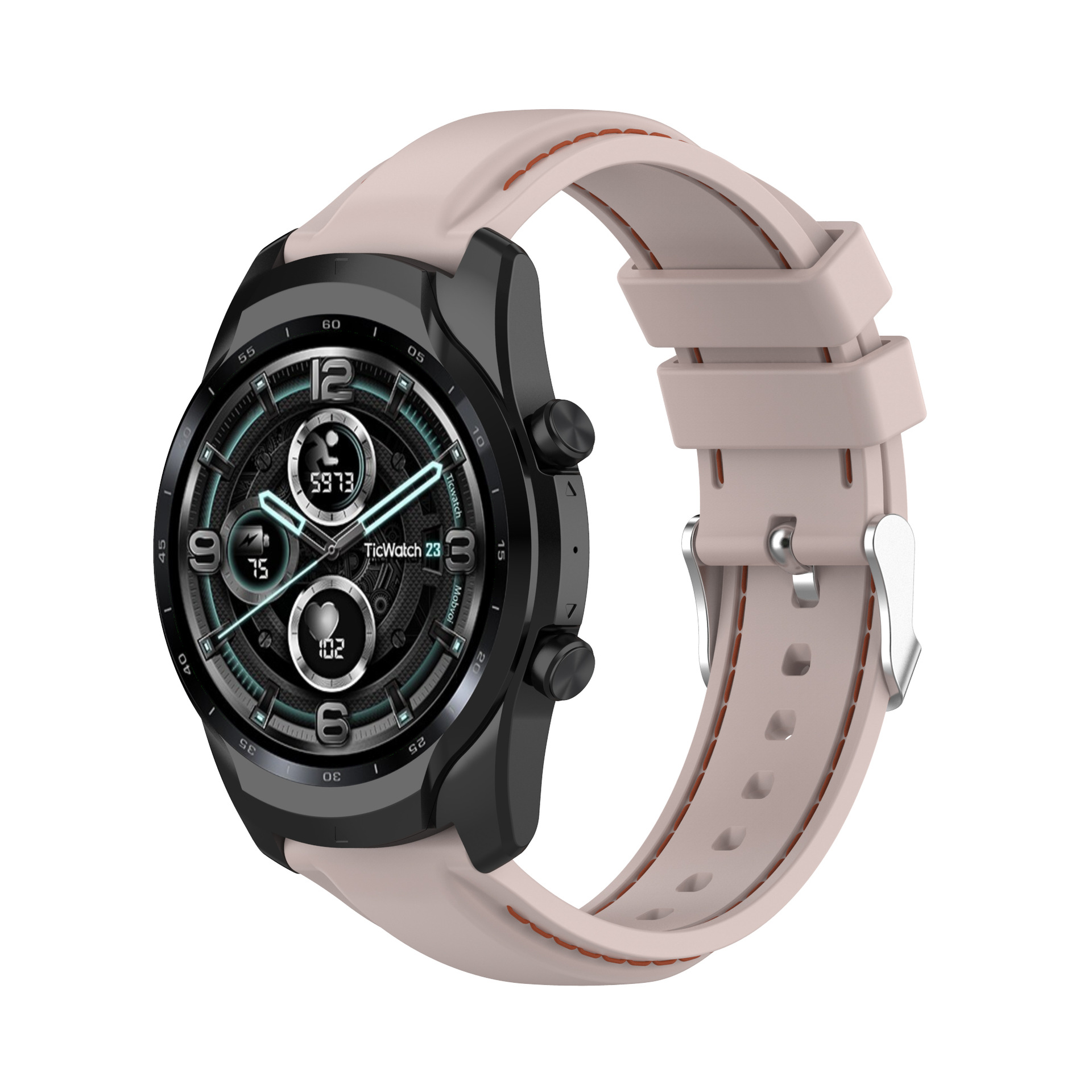 适用ticwatchpro3ticwatchpro3lte官方款车线硅胶表带22mm