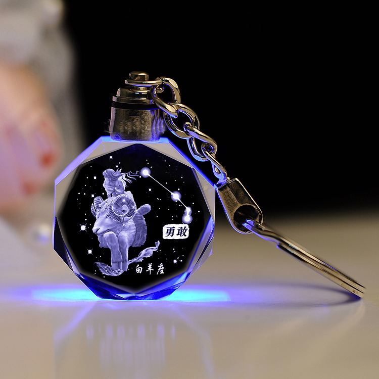 水晶钥匙扣制作车标logo公司标志开业纪念品创意广告促销小礼品