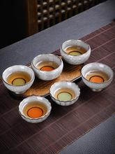 J6DA茶盏建盏主人杯一对情侣茶杯陶瓷功夫茶具茶碗专用裂纹釉冰花