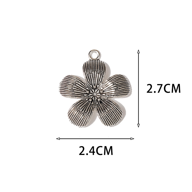 Alloy Accessories Five Petal Flower Marine Life Pendant Necklace Bracelet DIY Handmade Jewelry Accessories Factory Direct Sales