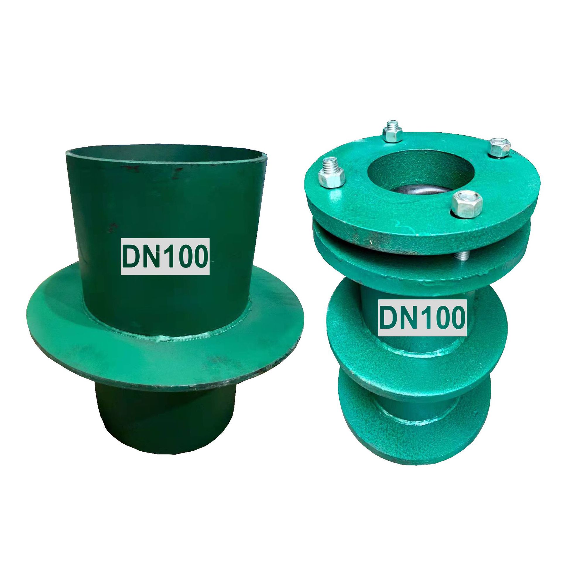 厂家直销dn200柔性防水密闭肋人防套管 不锈钢加长加厚型刚性套管