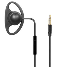单边耳挂式有线耳机3米长线户外抖音直播声卡线控麦克风耳机