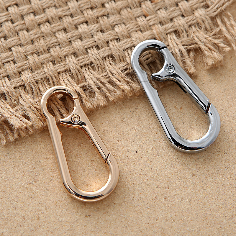 锌合金葫芦登山扣 户外八字扣简约汽车广告钥匙扣配件银色链接扣