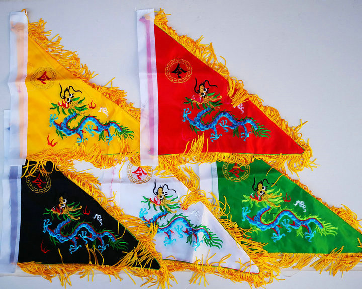 道教令旗 五龙旗 五色令旗 五行旗 道家旗 精品双面刺绣旗