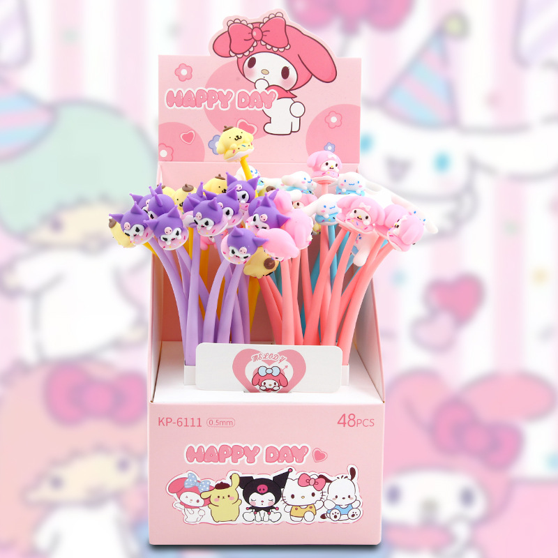 Cute Pet Group the Hokey Pokey Gel Pen Cross-Border Little Devil Silicone Propelling Pencil Student Stationery Office Signature Pen Foreign Trade