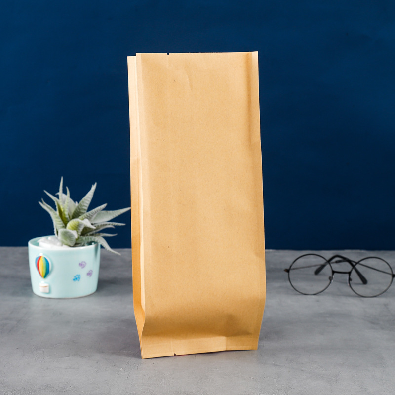 供应牛皮纸风琴袋茶叶红枣包装袋食品袋平口背封袋子多尺寸定制