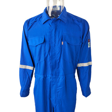 腈氯纶天丝本质阻燃防静电连体服耐用劳保工作服