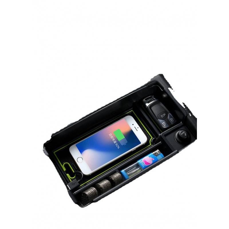 适用于丰田新汽车 埃尔法中央储物盒车载无线充储物盒收纳盒改装