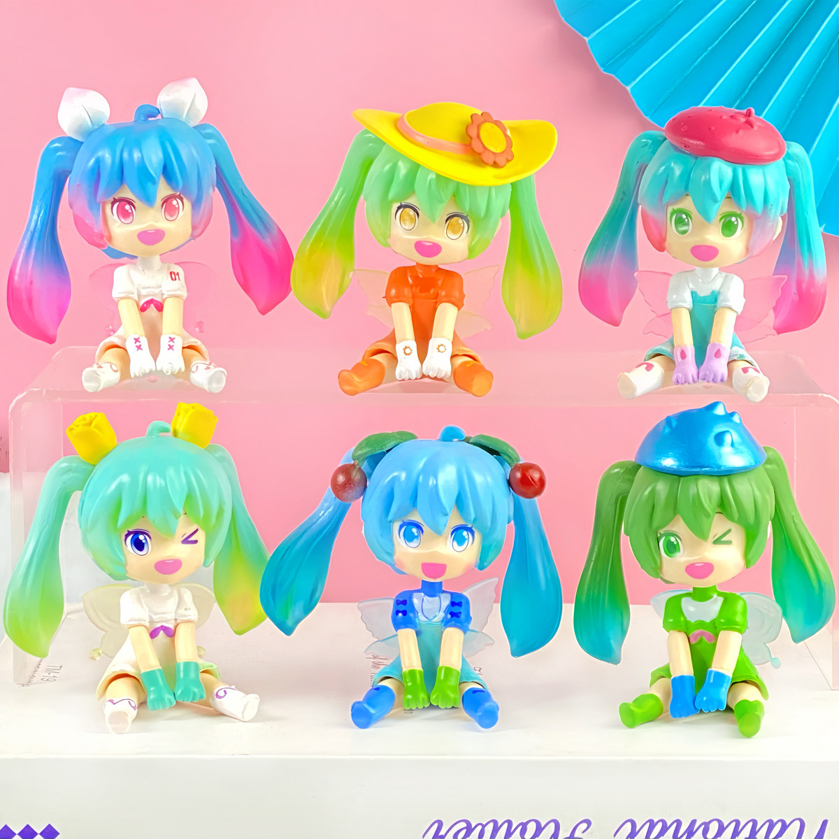 miku初音未来 初音景品手办盲盒二次元压泡面美少女模型汽车摆件