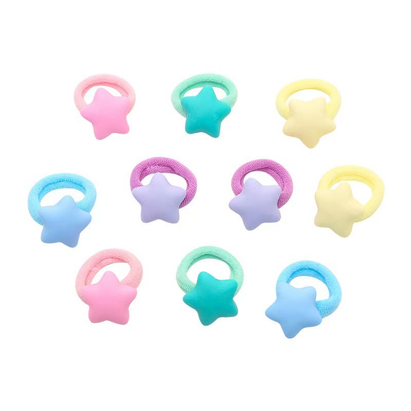 Love Star Children's Hair Band Baby Towel Ring Does Not Hurt Hair Rubber Band Girl's Ponytail Braid Hair Accessories Hair Rope