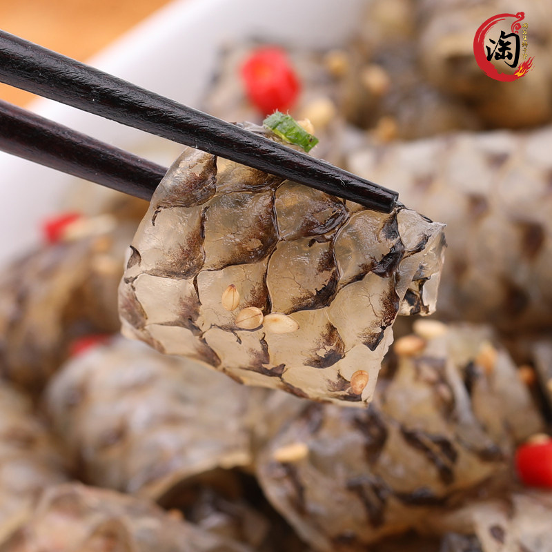 爱上鲜鱼皮 鱼qq 230g/袋解冻即食凉菜酒店方便菜40袋/箱